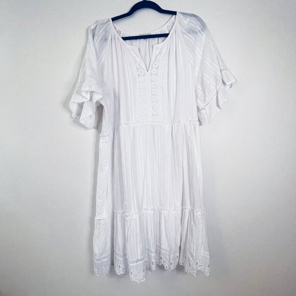 Kate & Sam White Boho Hippie Cottagecore Prairie Dress. Size XXL - Picture 1 of 6